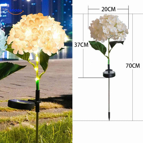 Florora Laterne Gelb mit Hortensie – Höhe 70 cm | www.middo.de