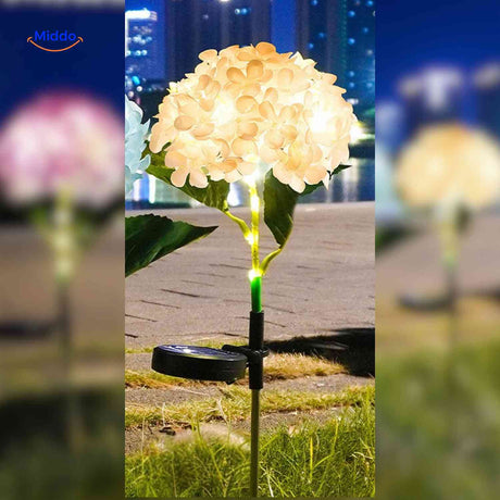 Florora Gartenlampe Gelbe Hortensie – Solarlicht für Ihren Garten. Besuchen Sie