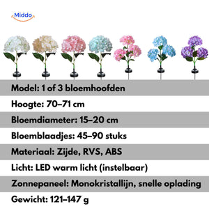 Florora Laterne mit Hortensienblüten in allen Farben - www.middo.de
