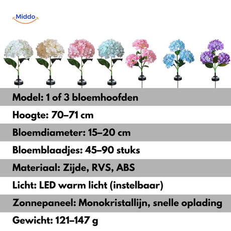 Florora Laterne mit Hortensienblüten in allen Farben - www.middo.de