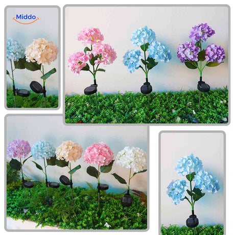 Florora Hortensie Solar Laterne – Garten- und Innenbeleuchtung | www.middo.de