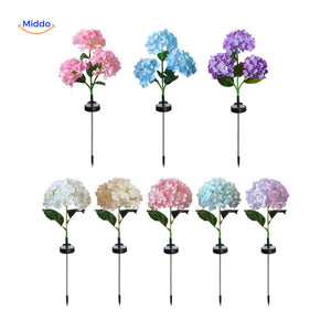 Florora Hortensie Gartenlampenset mit LED - www.middo.de