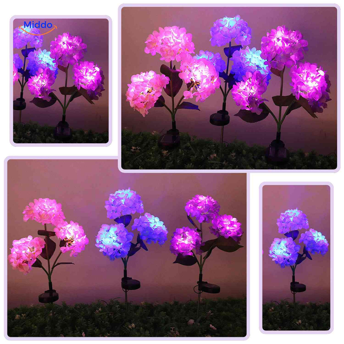 Florora Laterne LED-Hortensienbeleuchtung Set – www.middo.de