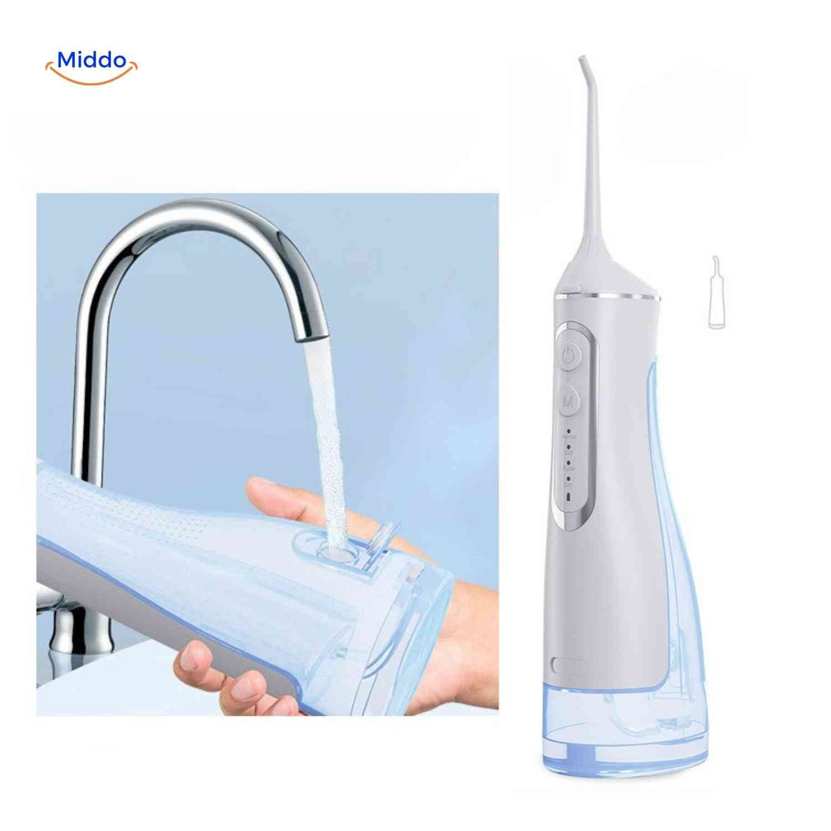 Flosso Wasserflosser im kompakten Format für unterwegs | www.middo.de