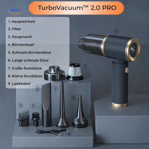 TurboVacuum™ 2.0 Pro | Ultimativer Arbeitsplatzreiniger für einen makellosen Schreibtisch