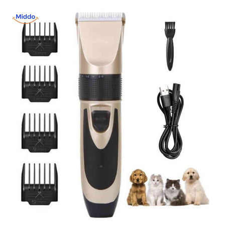 FurEase Komplettset mit Trimmer, Zubehör und USB-Kabel
