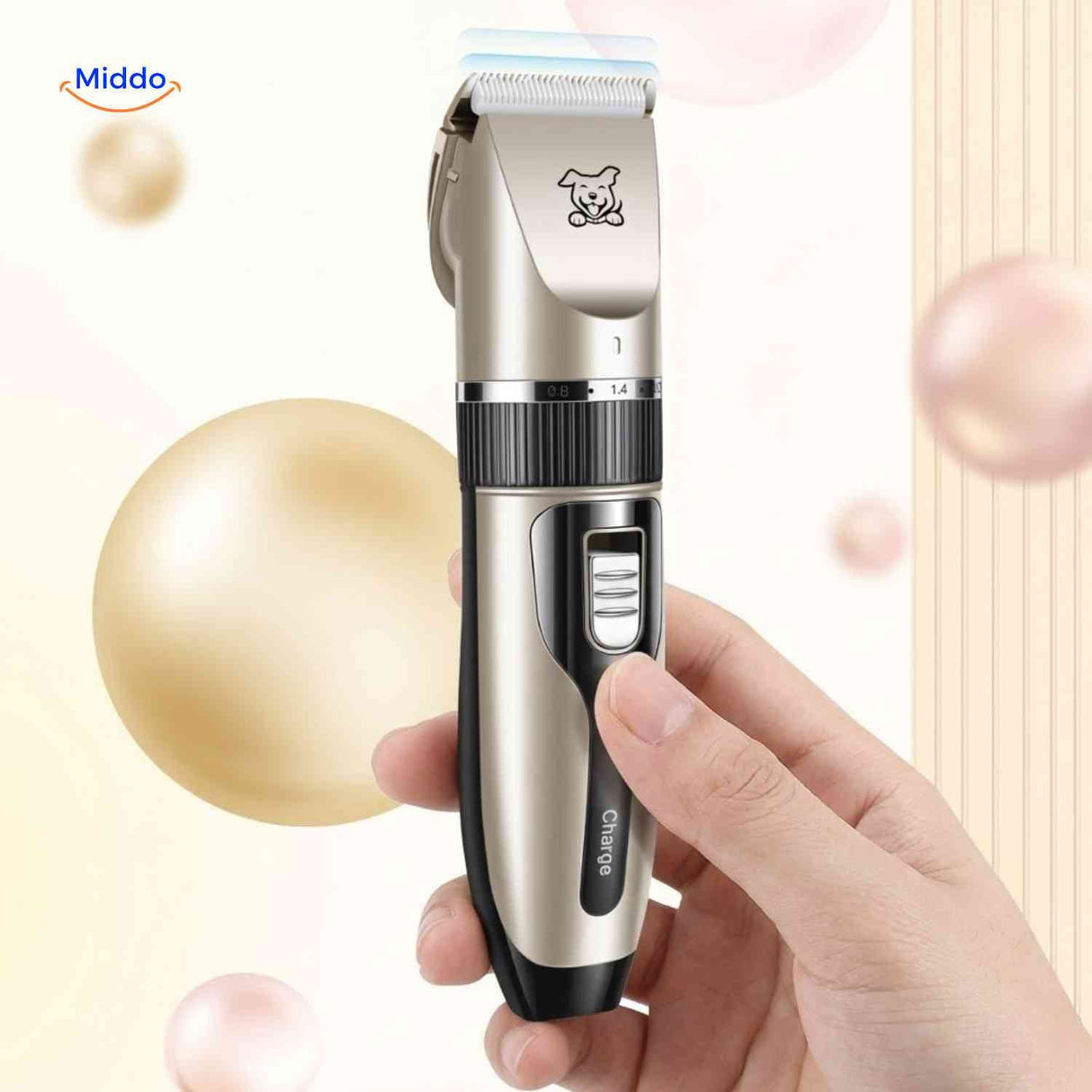 FurEase wiederaufladbarer Handtrimmer mit Bedienelementen