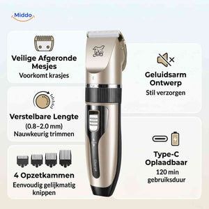 FurEase sichere abgerundete Klingen, leiser Betrieb und USB-Ladung