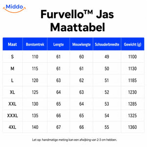 Furvello Jacke Größentabelle PU-Leder Kunstfell Jacke Herren