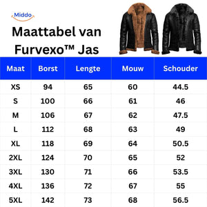 Furvexo Jacke Größentabelle