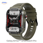 Galaxy Armor Smartwatch Pro für iOS und Android in olivgrün www.middo.de