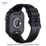 Galaxy Armor Smartwatch Pro für IOS und Android schwarz Rückseite www.middo.de