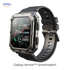 Galaxy Armor Smartwatch für IOS und Android Schwarz