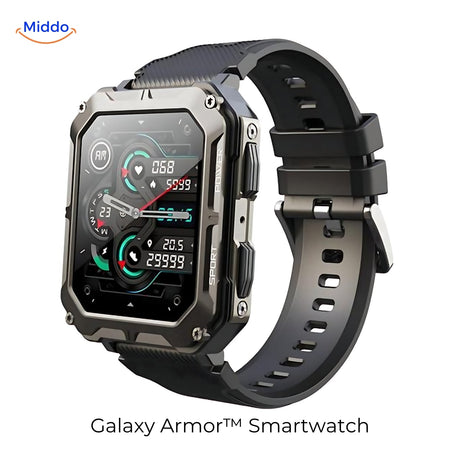 Galaxy Armor Smartwatch für IOS und Android Schwarz