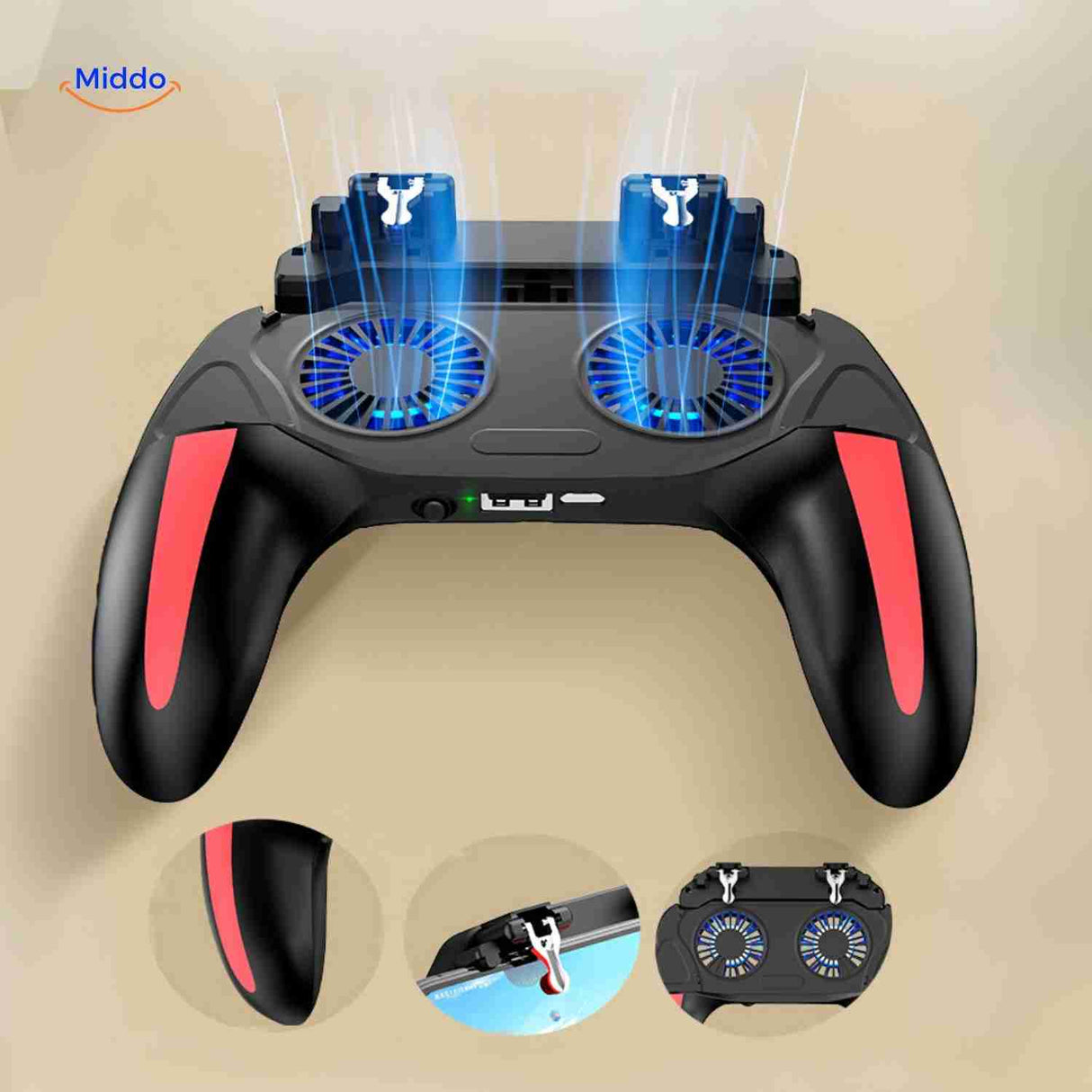 GameFlex Controller – Mobiles Gamepad mit Doppel-Kühlung | www.middo.de