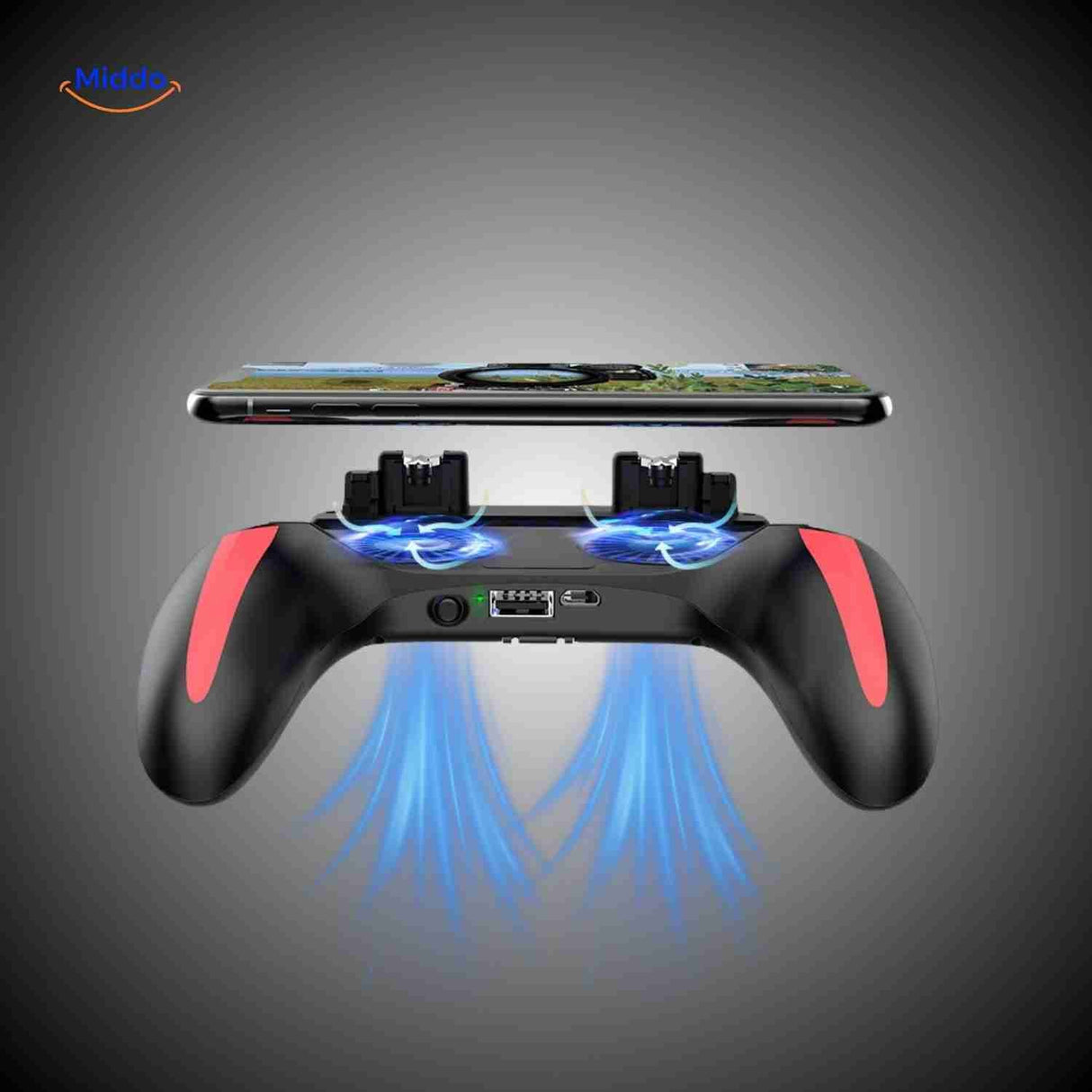 GameFlex Controller Handyhalterung mit Kühlsystem für maximale Leistung – www.middo.de