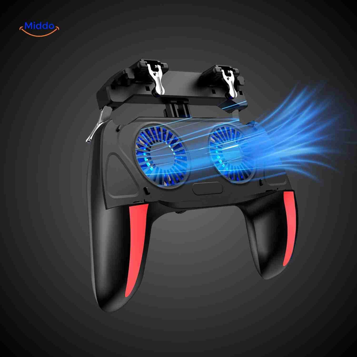 GameFlex Controller mit Ventilator und blauer LED-Kühlung – www.middo.de