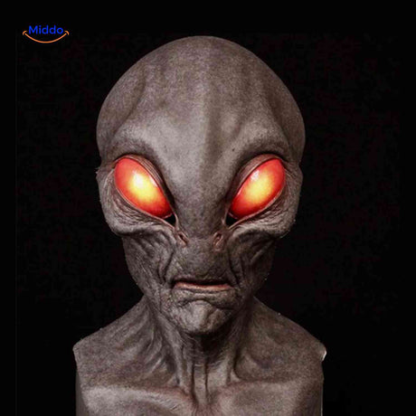 Gerontix Alien Maske mit roten Augen