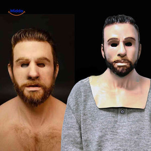 Gerontix Latexmaske Mann mit Bart – www.middo.de