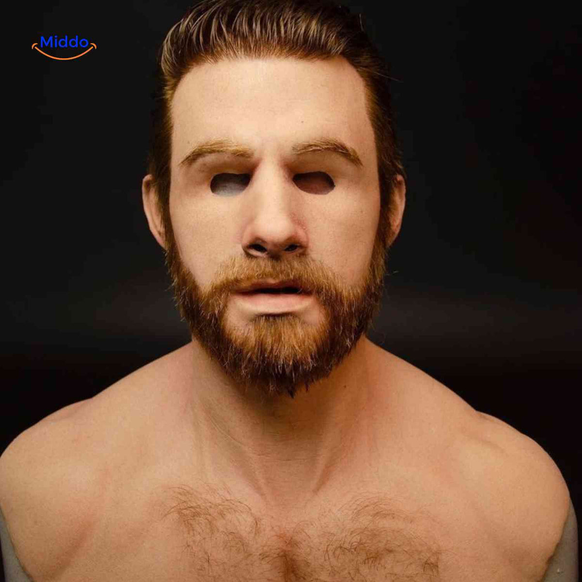 Gerontix Maske aus realistischem Latex mit Bart - Jetzt bei www.middo.de erhältlich