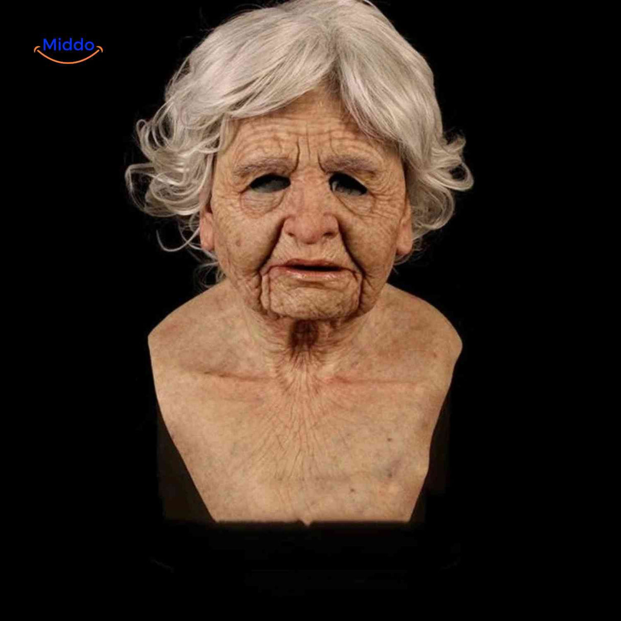 Gerontix Maske – realistische Latex-Oma mit weißen Haaren | www.middo.de