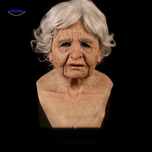 Gerontix Maske – realistische Latex-Oma mit weißen Haaren | www.middo.de