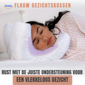 Glow Kissen verhindert Gesichtslinien während des Schlafs