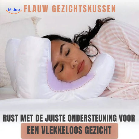 Glow Kissen verhindert Gesichtslinien während des Schlafs