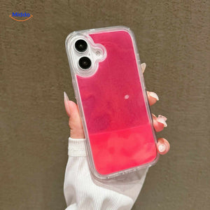 GlowSand Handyhülle mit rosa flüssigem Glitzerstil