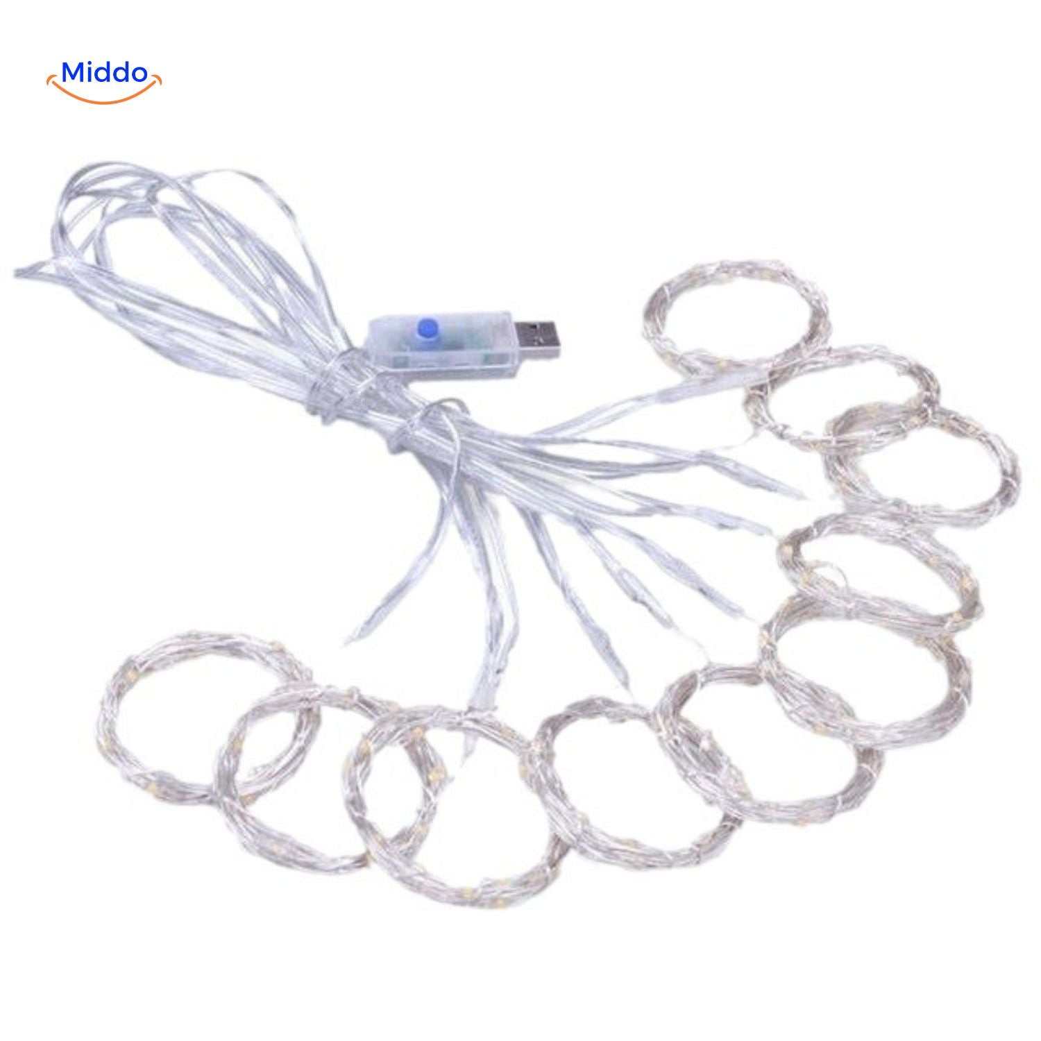 GlowStrand LED Vorhang Zimmerdeko für stimmungsvolles Licht www.middo.de
