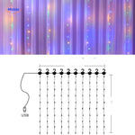 GlowStrand LED-Vorhang mit Sterne-Lichteffekten für zu Hause www.middo.de
