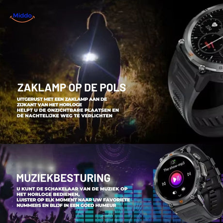 GlowTrack Uhr Taschenlampe Uhr