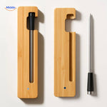 GrillGuard Thermo drahtlose smarte Fleischthermometer mit Bambushülle www.middo.de