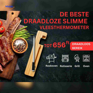 GrillGuard Thermo intelligente Fleischthermometer mit drahtlosem Reichweite von bis zu 200 Metern