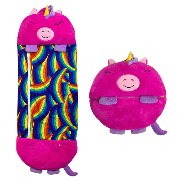 Kuschelschlafsack im rosa Einhorn-Design