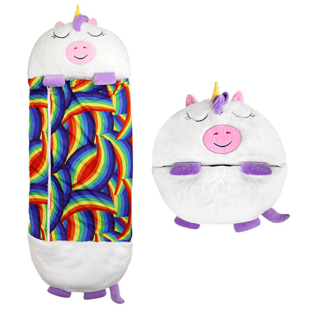 Kuschelschlafsack im weißen Einhorn-Design