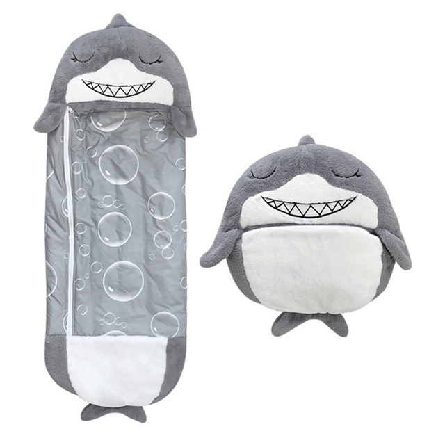 Kuschelschlafsack im Haifischdesign für Kinder