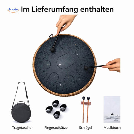 Harmonii KlankOase Handpan Trommel – Magisches Klangschalen-Geräusch für Ruhe & Meditation – Ansicht 4