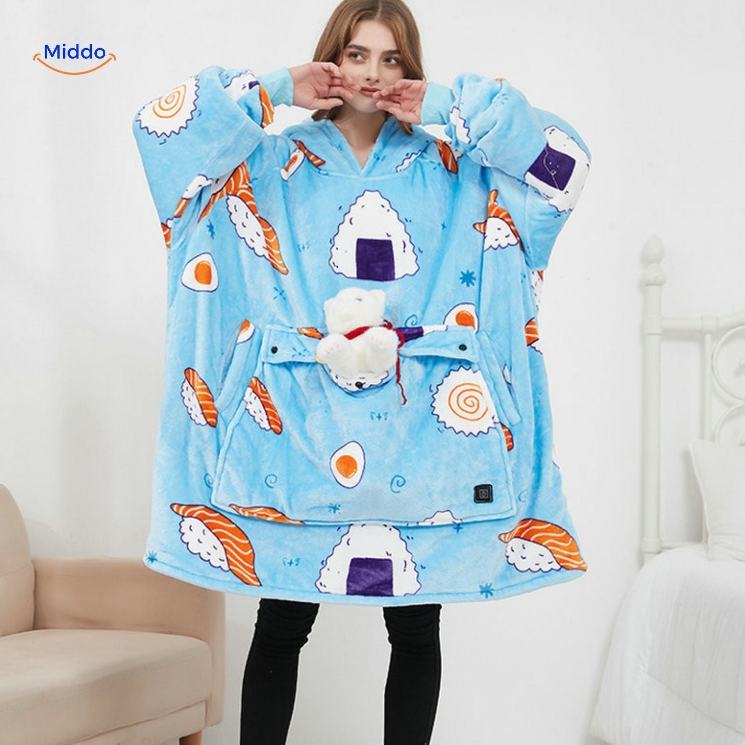 HeatCozy 3-Zonen beheizter Pullover USB-aufladbar Middo