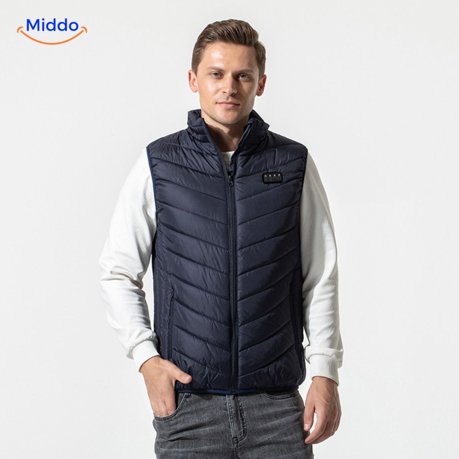 HeatGuard modernes beheiztes Herren-Weste middo.de