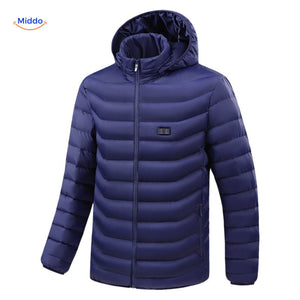 HeatWave Hoodie Komfort Winter Schutz Blau Middo
