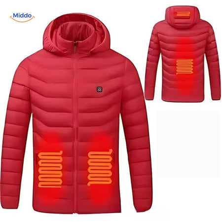 HeatWave Hoodie Winterjacke Slim Fit Middo