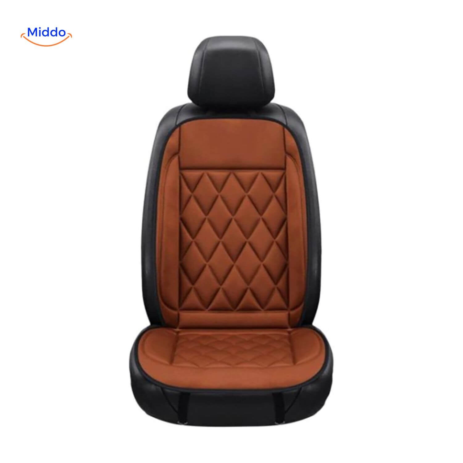 Heatsure Sitzkissen aus rauem Leder und Diamantmuster www.middo.nl
