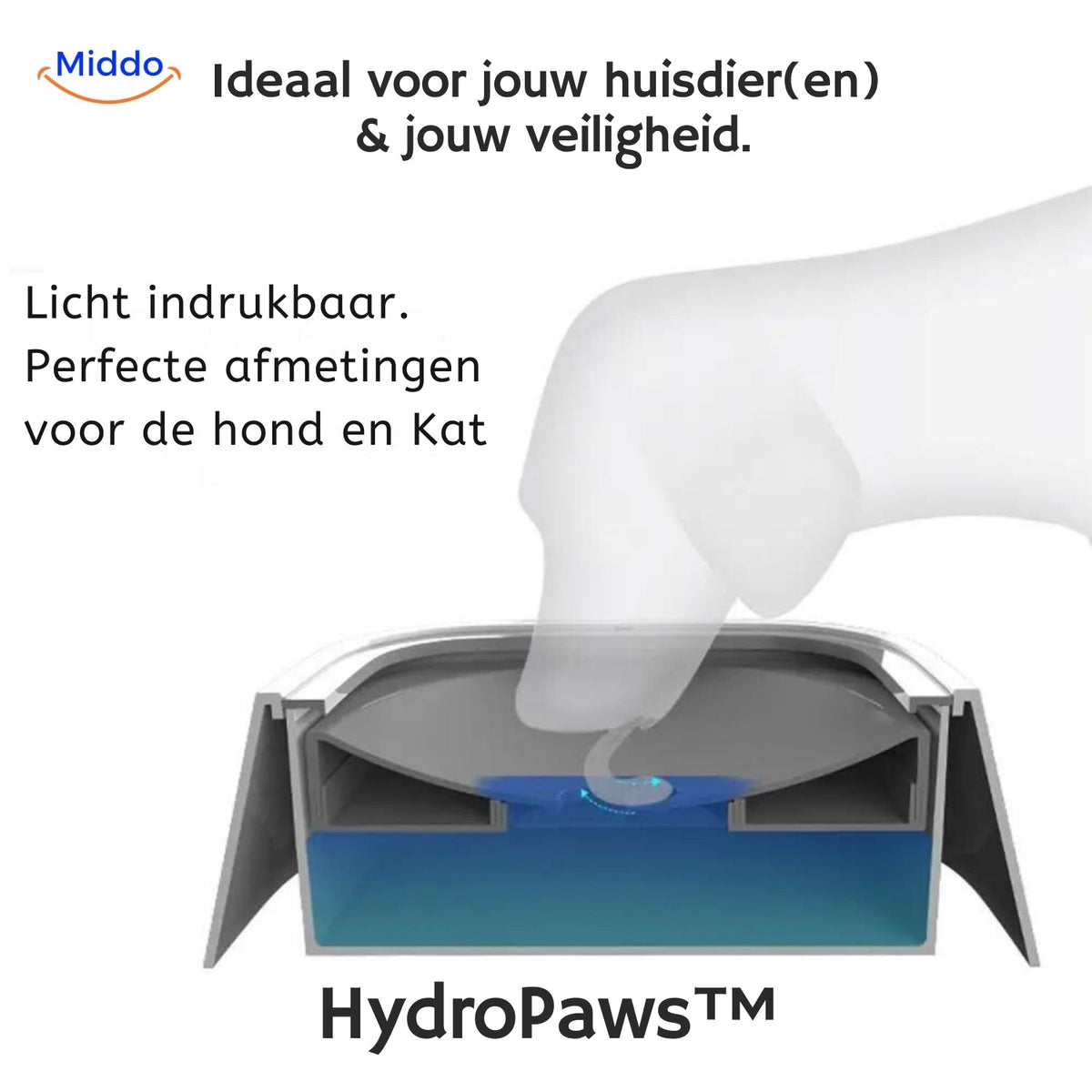 Hund trinkt aus der HydroPaws Anti-Spritz Trinkschüssel, sichere Trinkschüssel