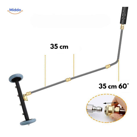 HydroClean Auto-Unterbodensauger mit 35 cm verstellbarem Schlauch – www.middo.de