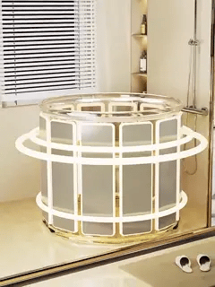 HydroFold Badewanne luxuriös transparent Gold Badezimmer