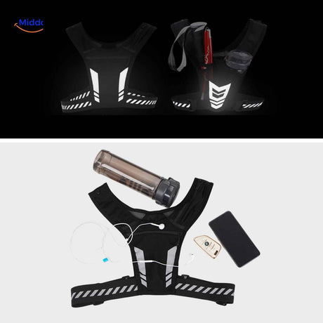 HydroRun Sporttasche reflektierende Weste mit Zubehör und Gadgets