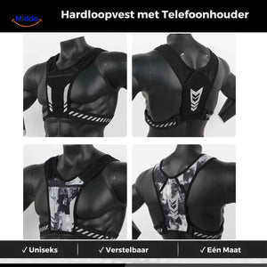 HydroRun Sporttasche Unisex verstellbare Weste mit Handyhalter