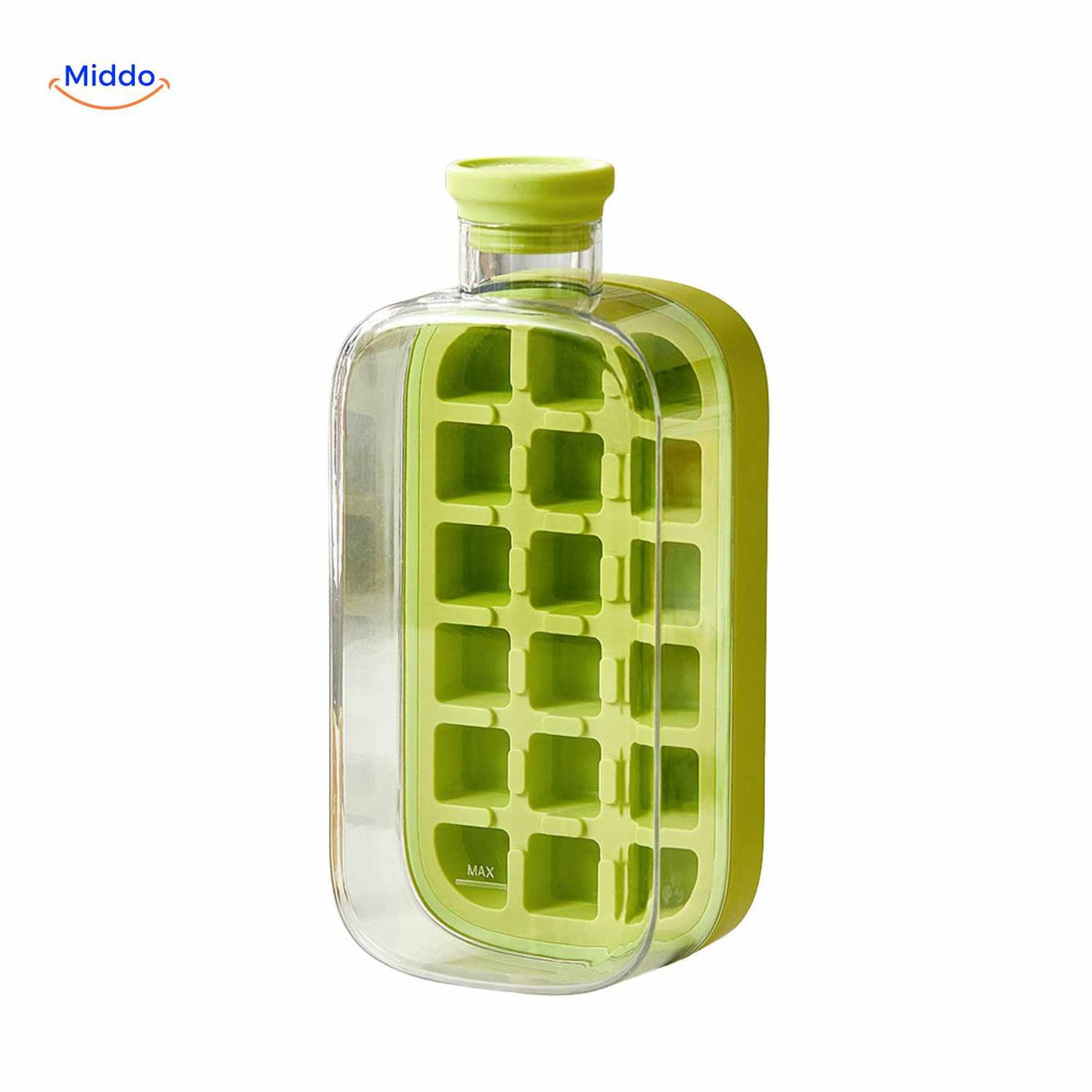 IceNova Flasche Grün Großformat Eiswürfelflasche mit hohem Volumen www.middo.de