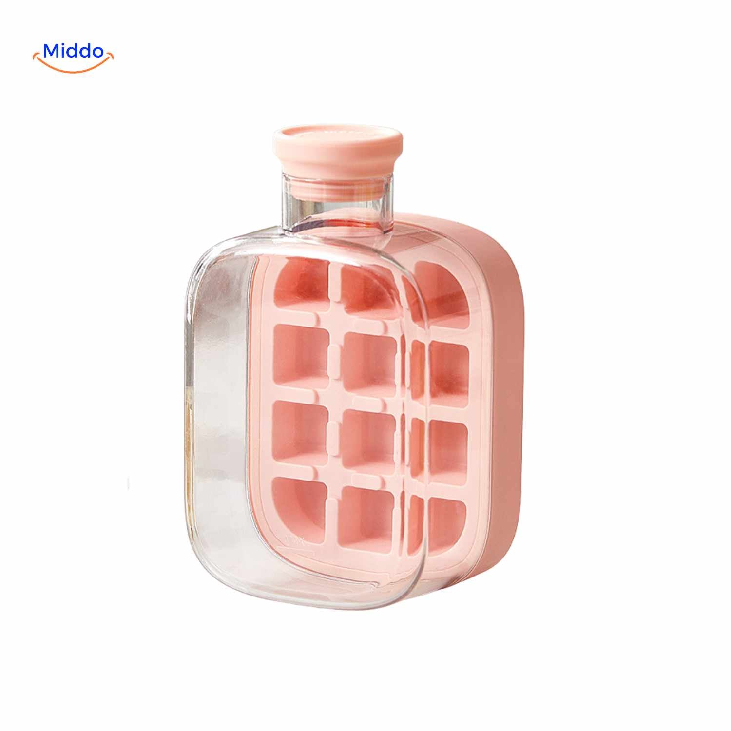 IceNova Flasche rosa Kühlflasche mit modularer Blockstruktur www.middo.nl